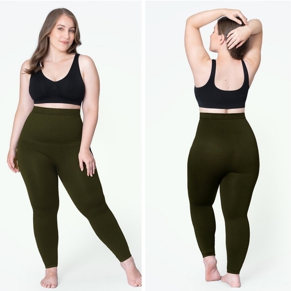 SHAPERMINT Empetua Green High Waisted Shaping Leggings XL - Picture 1 of 5